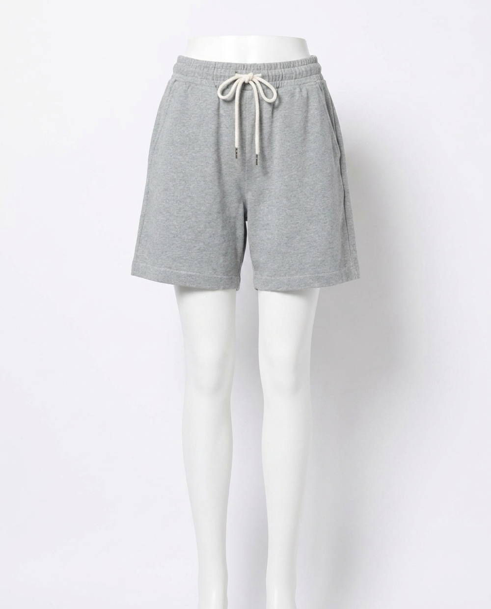 NEW THE GREAT. relaxed sport short in heather grey